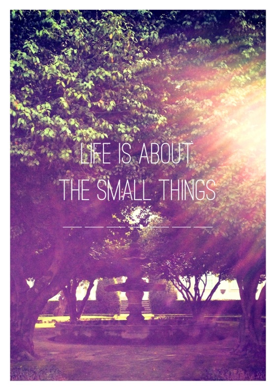 Life is about the little things poster